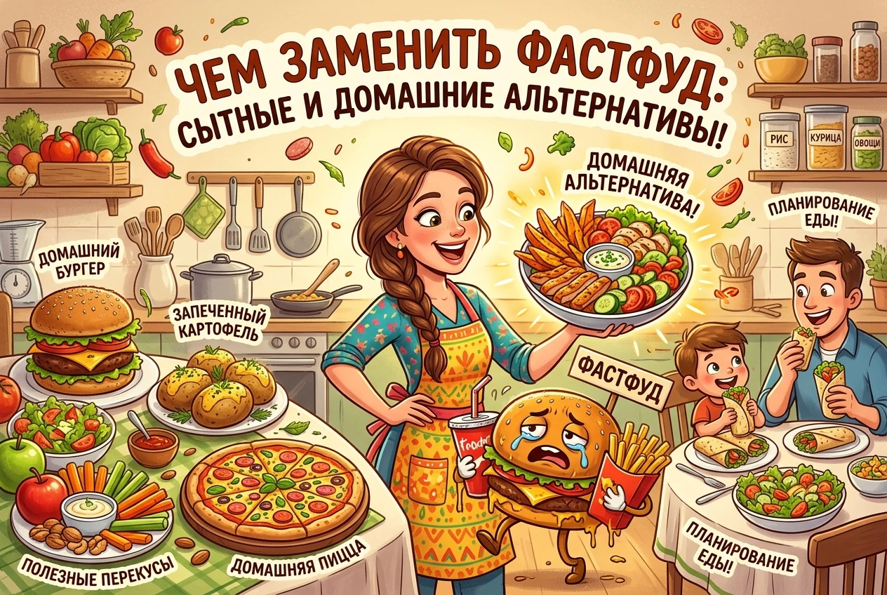 Замена фастфуда домашней едой